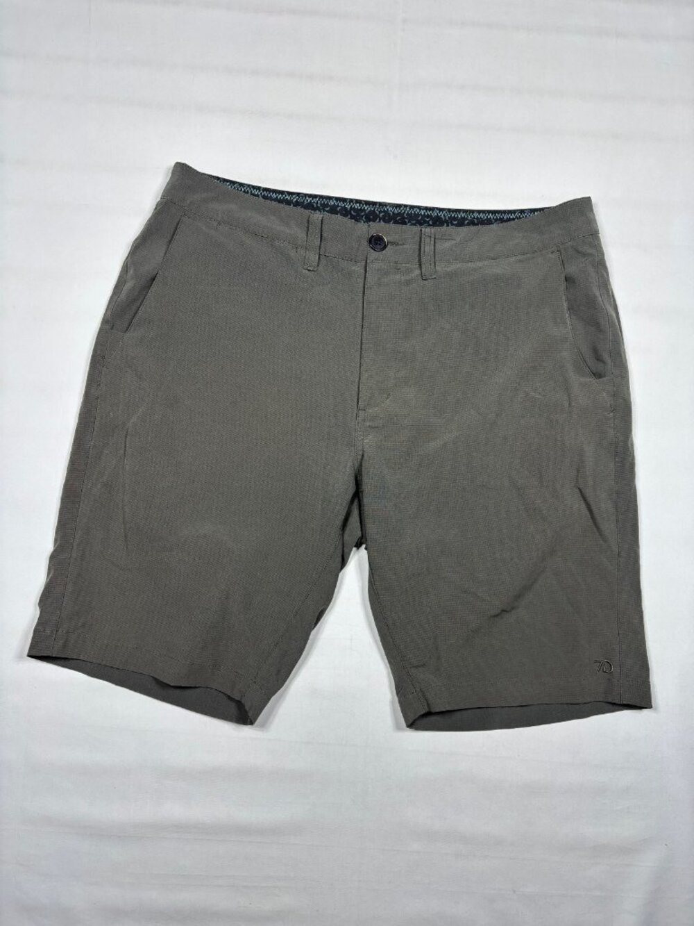 7 Diamonds Mens Grey Tech Stretch Hybrid Walking Chino Golf Shorts Gorpcore